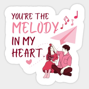 You're the melody in my heart, valentine's day. Sticker